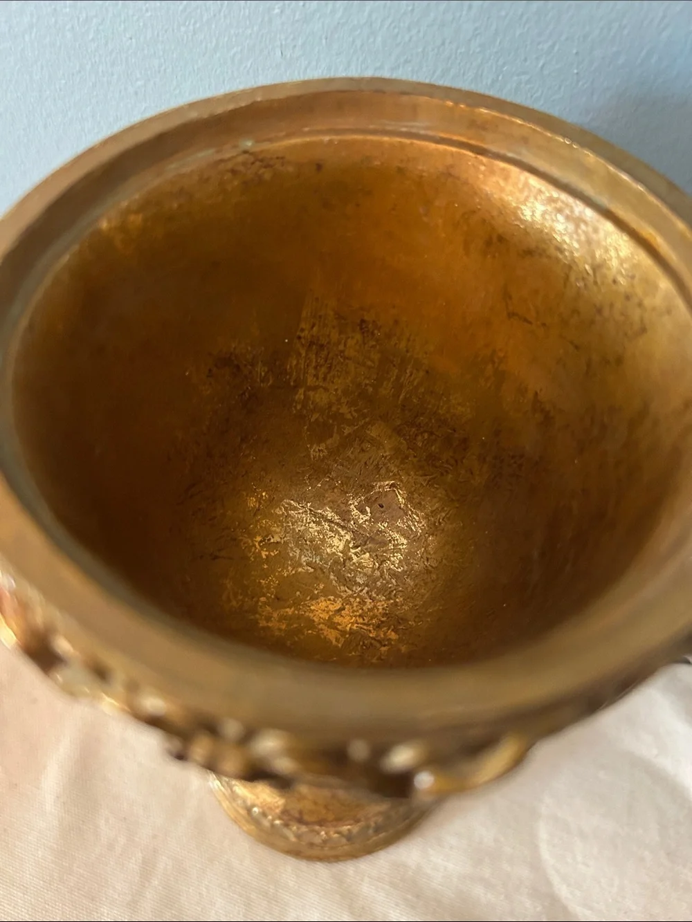 Ornate Gold Decorative Challis Cup Classic Home Accent